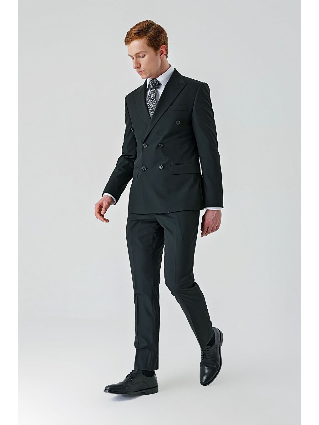 İMZA Siyah Kırlangıç Yaka Kruvaze 6 Drop Casual Takım Elbise 1001240266 - 6