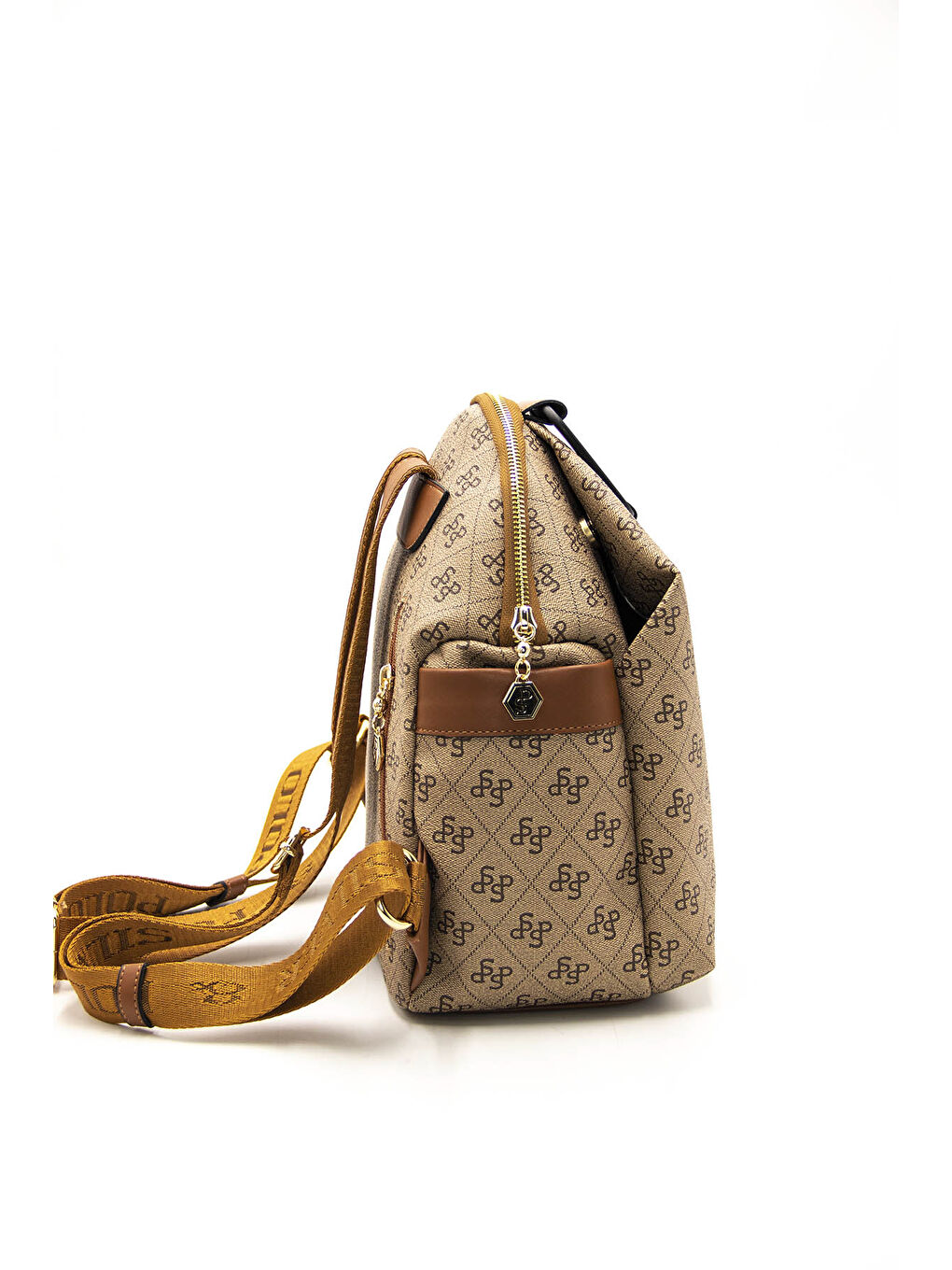 Bej Kadın 771-43299 SIRT ÇANTASI M178 KOYU BEJ-MAT TABA-3