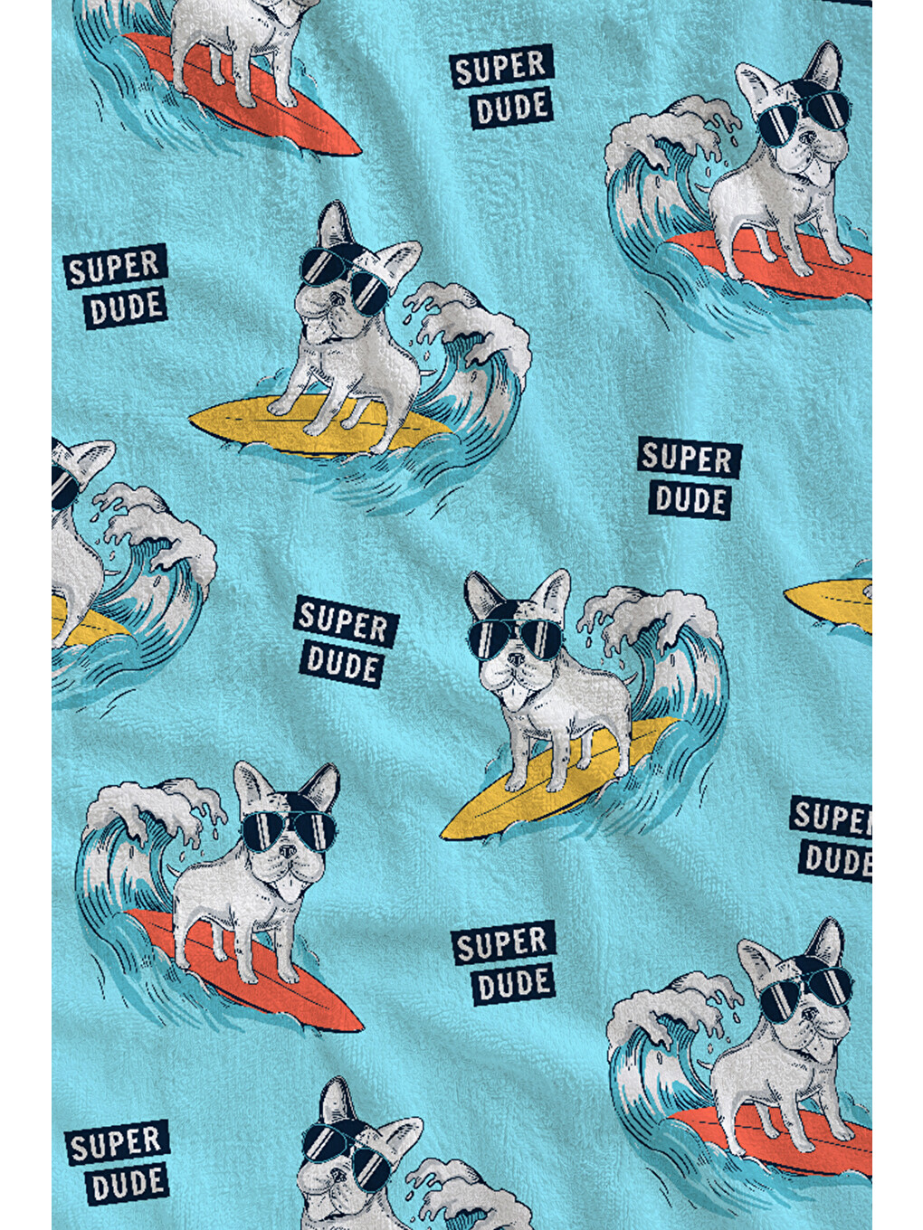 Açık Mavi Köpekbalığı Desenli 70x150 Cm Dijital Baskılı Plaj Ve Banyo Havlusu-1