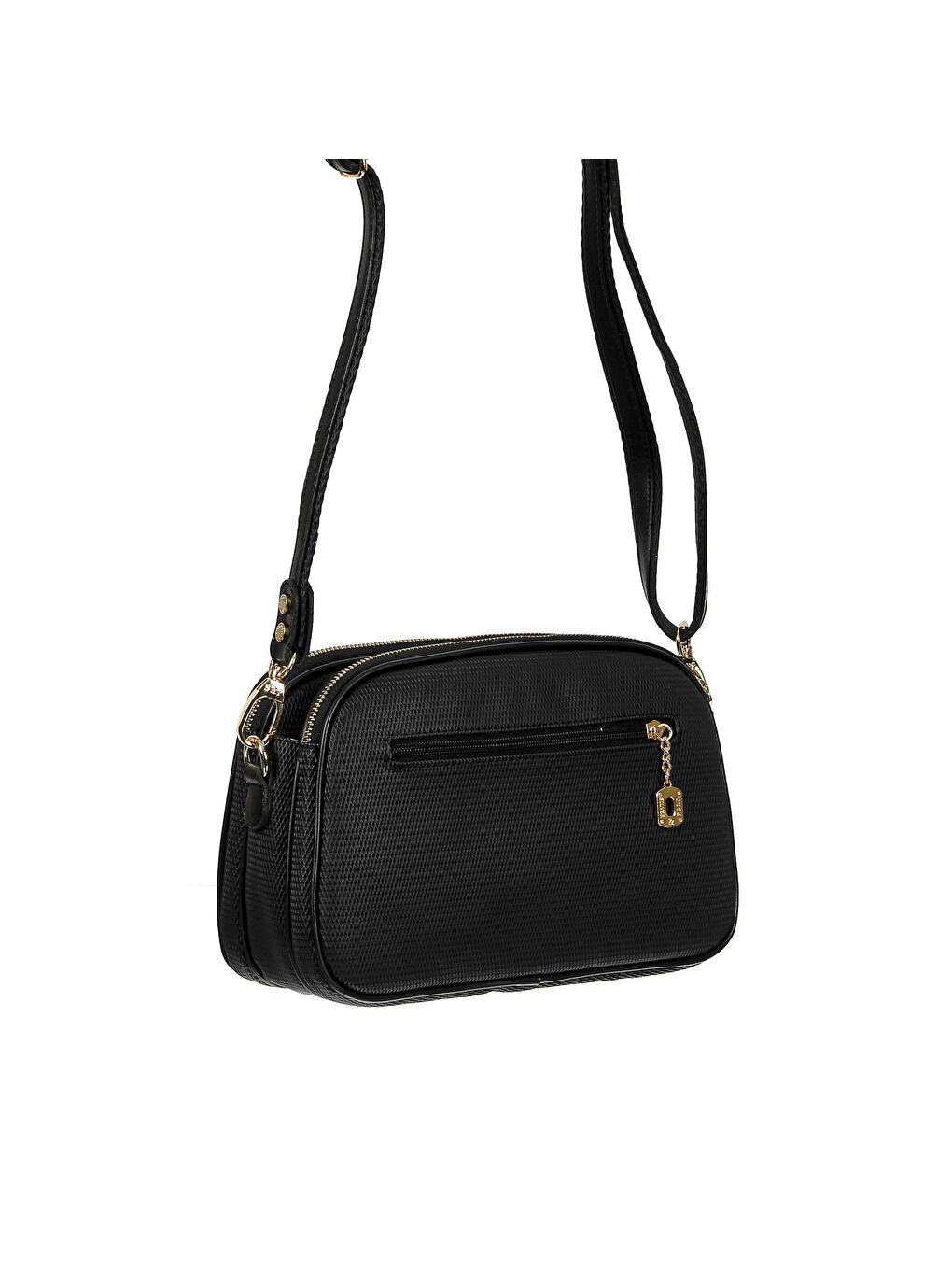 Siyah Kadın Omuz Çantası 745-11266 SILVER POLO M86 SİYAH-MAT SİYAH-3