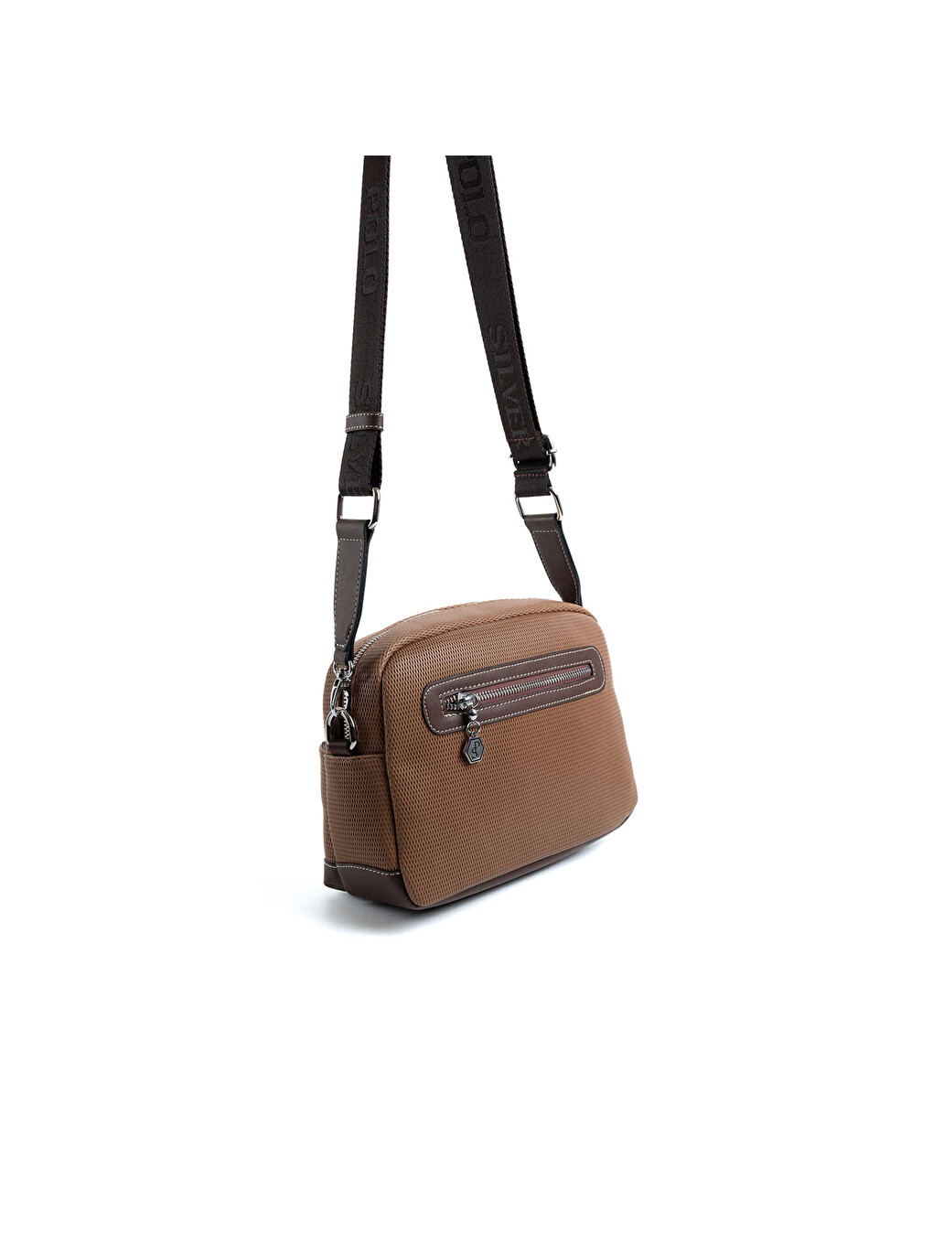Kahverengi Kadın Çapraz Çanta 1201-47997 SILVER POLO ÇAPRAZ BAYAN ÇANTASI M86 KARAMEL-MAT KAHVE-3