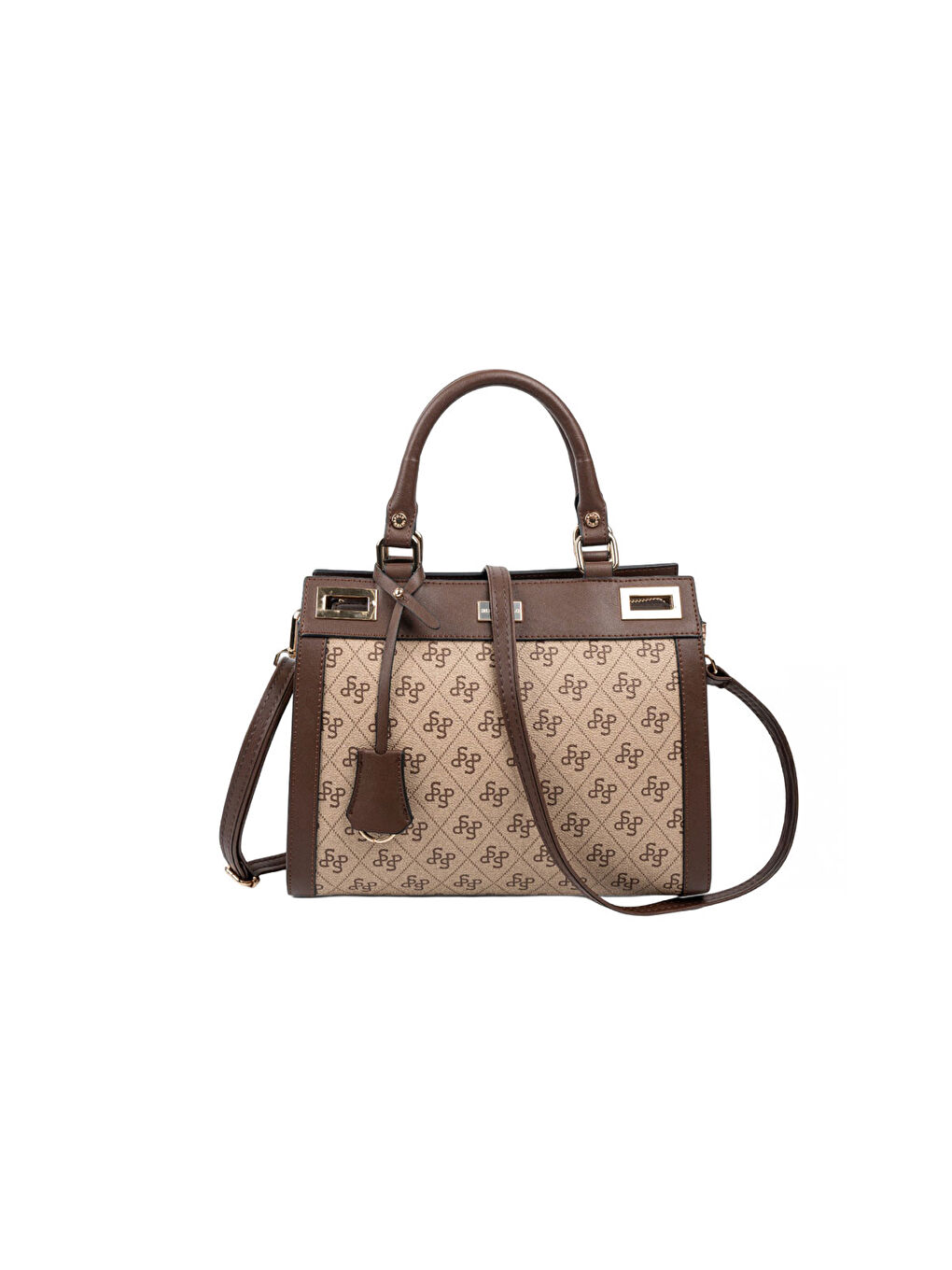 Bej Kadın Omuz Çantası 1174-48182 SILVER POLO BAYAN ÇANTASI M178 KOYU BEJ-MAT KAHVE-4