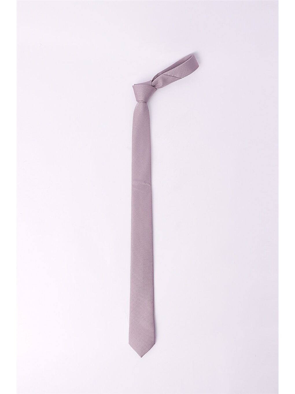 Lila Kendinden Desenli Düz Erkek Kravat-2