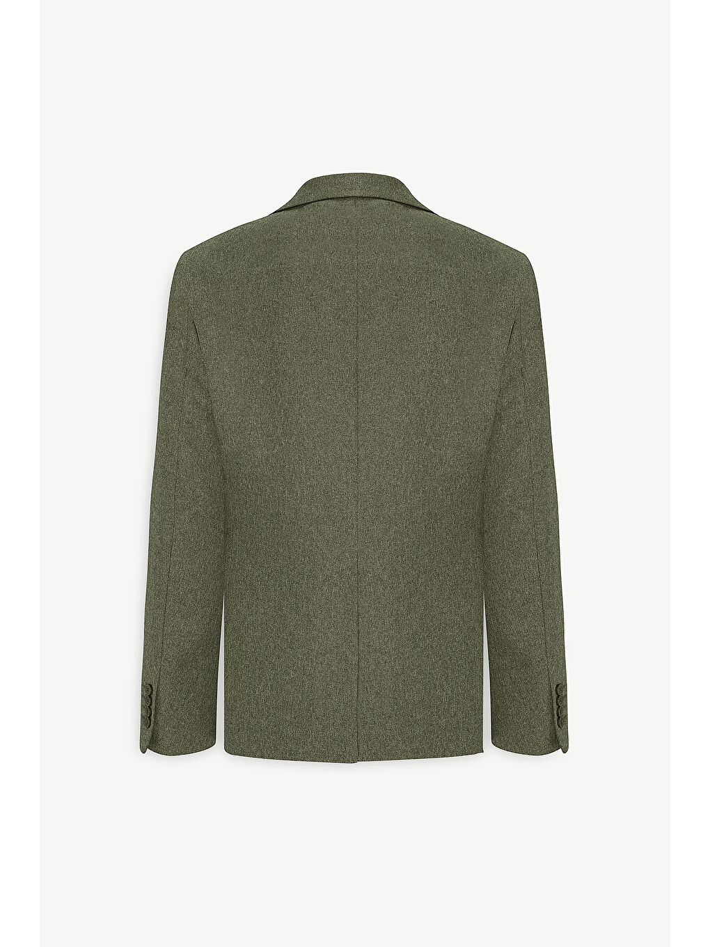 Erkek Yeşil Slim Fit Dar Kesim Mono Yaka Desenli Ceket-8