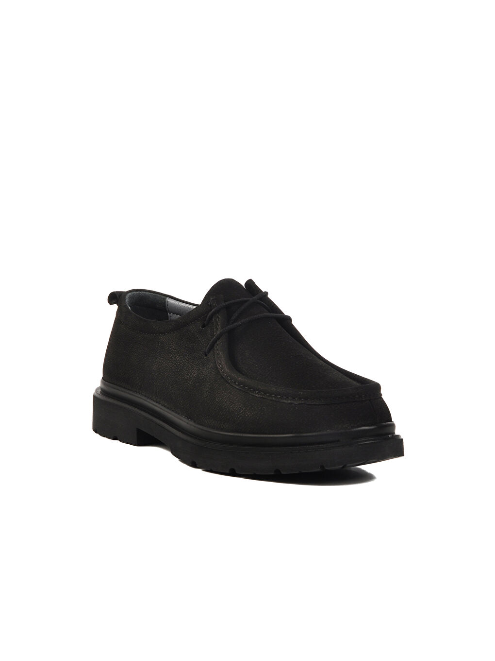 Siyah Nubuk Hakiki Deri Erkek Casual Ayakkabı 1005 M-2