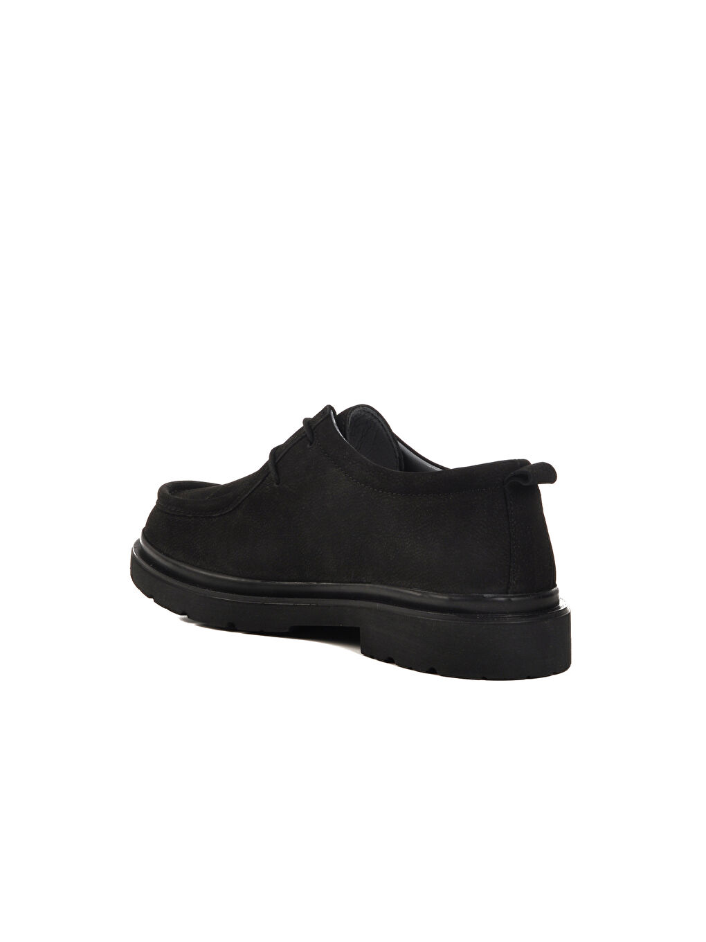 Siyah Nubuk Hakiki Deri Erkek Casual Ayakkabı 1005 M-3