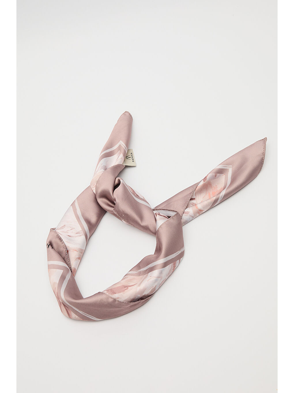 Desenli Saten Bandana Sofıa - Bej-2