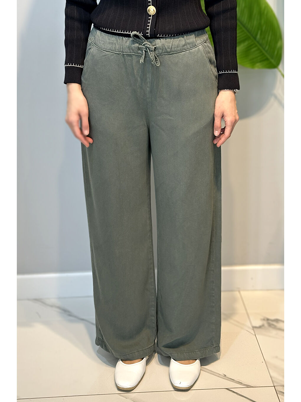 Lyocell Bolpaça Jean Pantolon 2773 Haki