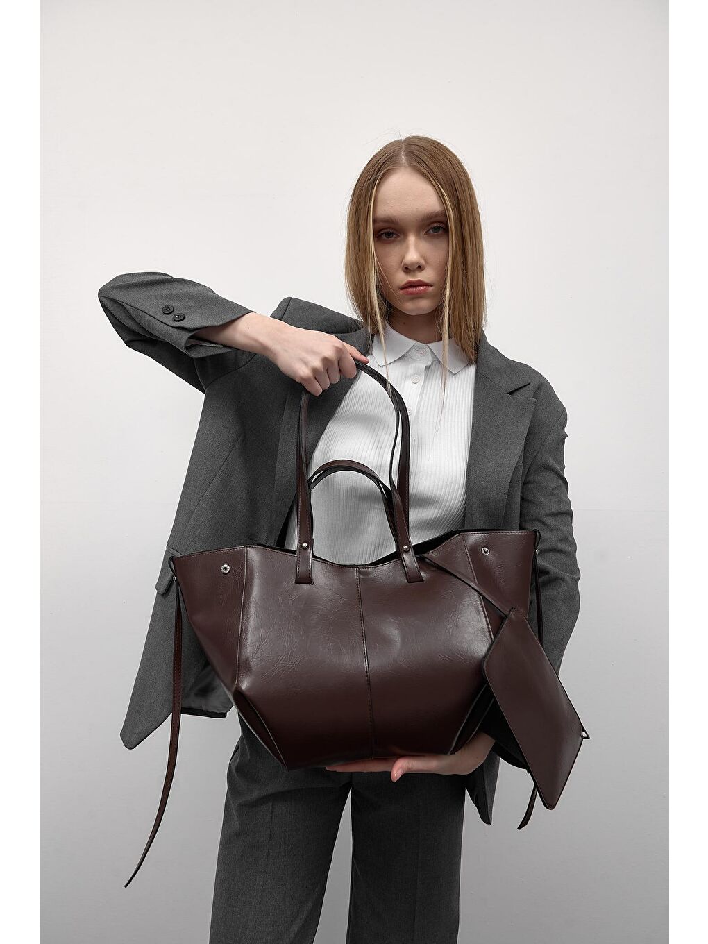 Kahverengi Champ City Omuz Çantası Acı Kahve