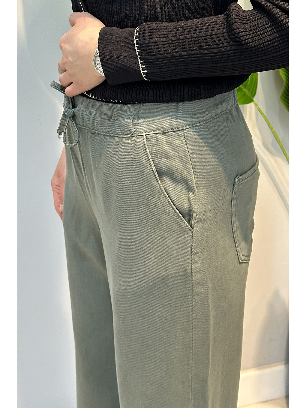 Lyocell Bolpaça Jean Pantolon 2773 Haki-1