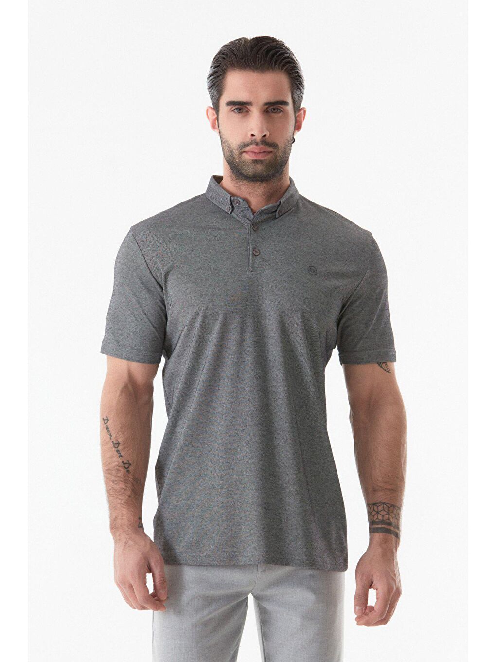 Antrasit Polo Yaka Tişört