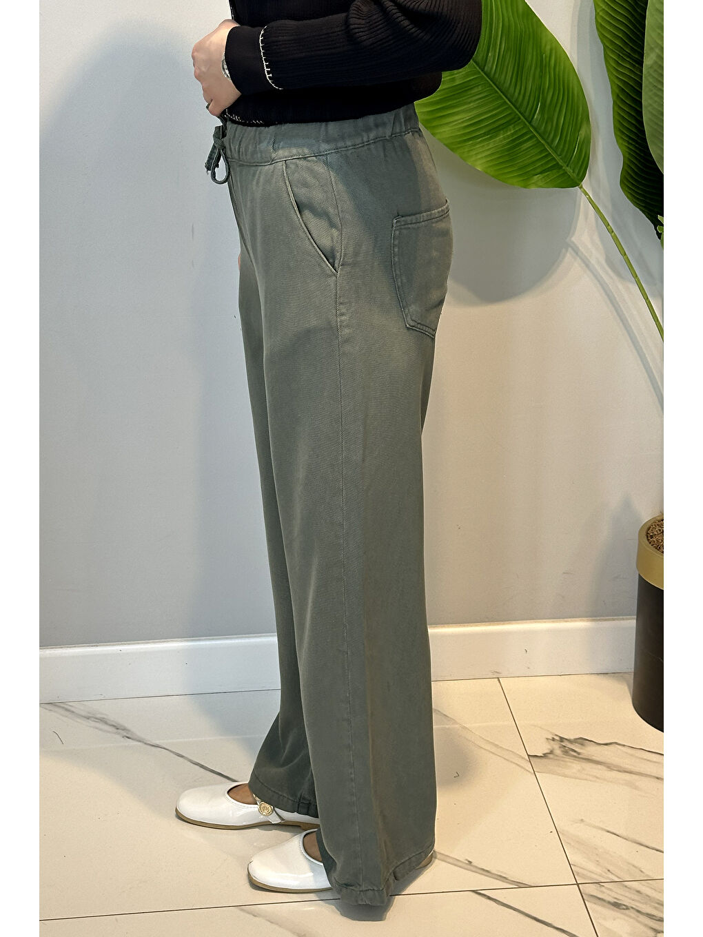 Lyocell Bolpaça Jean Pantolon 2773 Haki-2