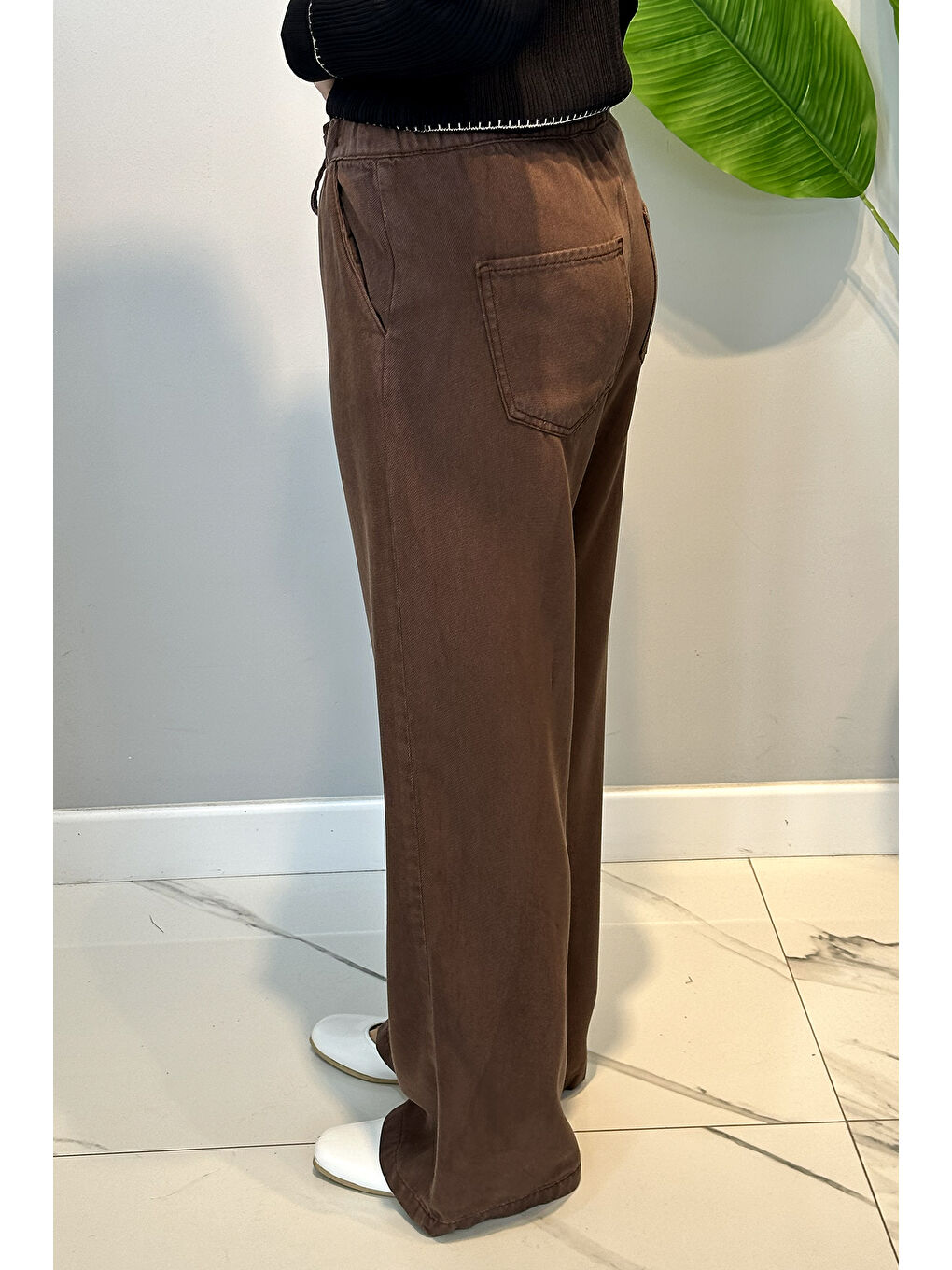 Kahverengi Lyocell Bolpaça Jean Pantolon 2773 Kahve-3
