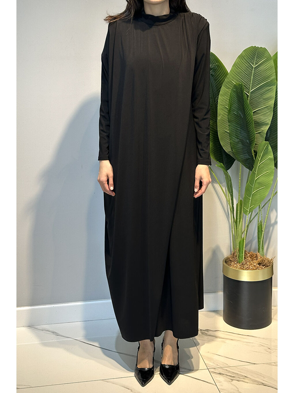 Sandy Makas Elbise 6365 Siyah-1