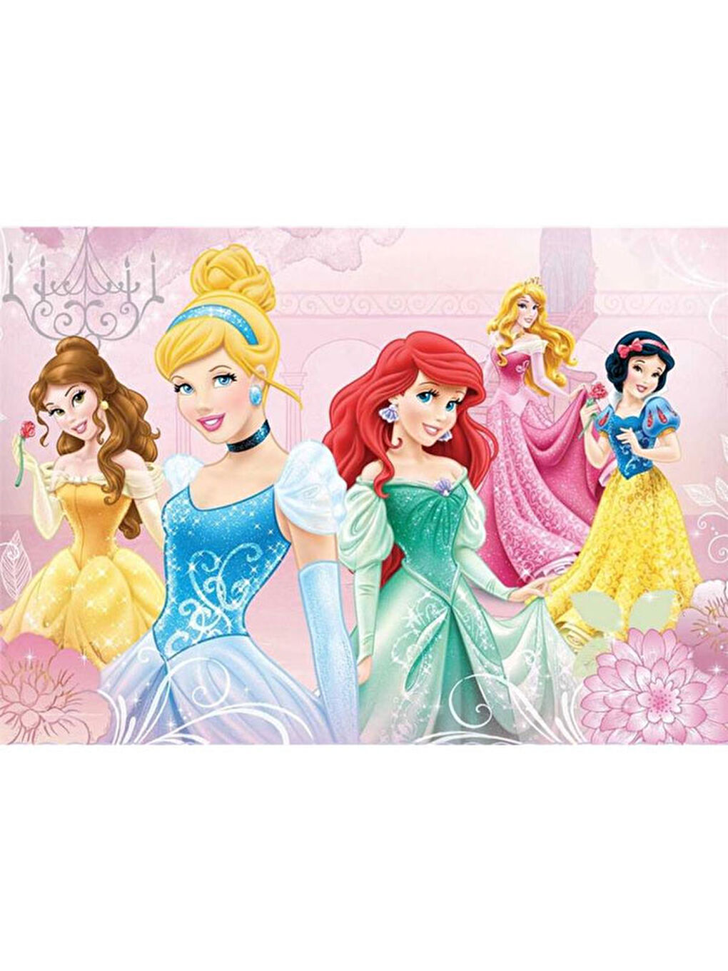 KS GAMES Renksiz Puzzle 100 Parça Disney Princess PR714