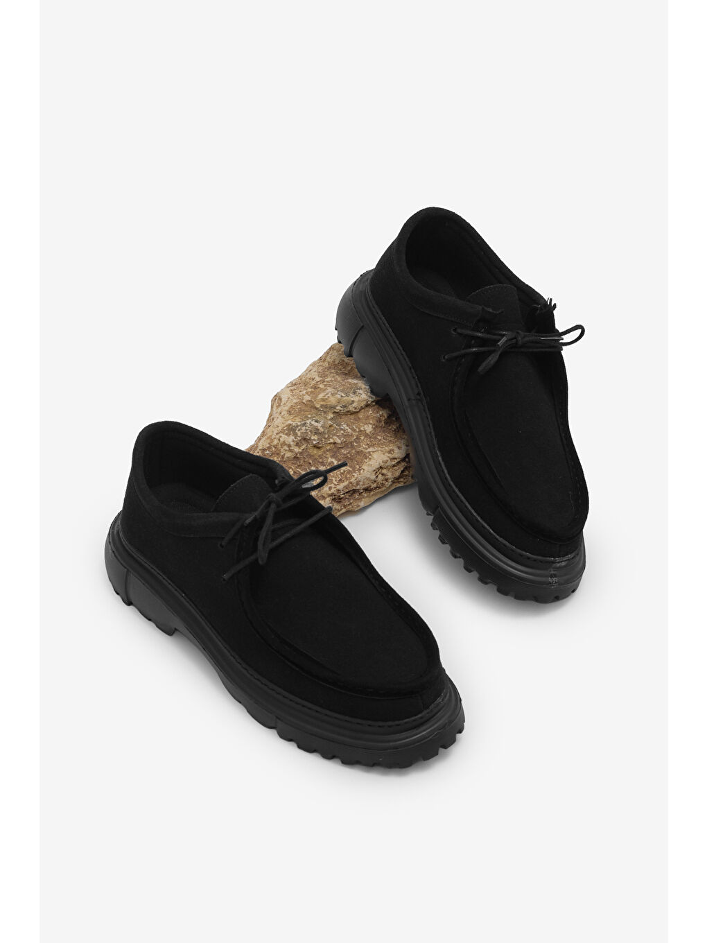 Bordo Erkek Siyah Süet Rahat Kalıp Erkek Klasik Ayakkabı-2