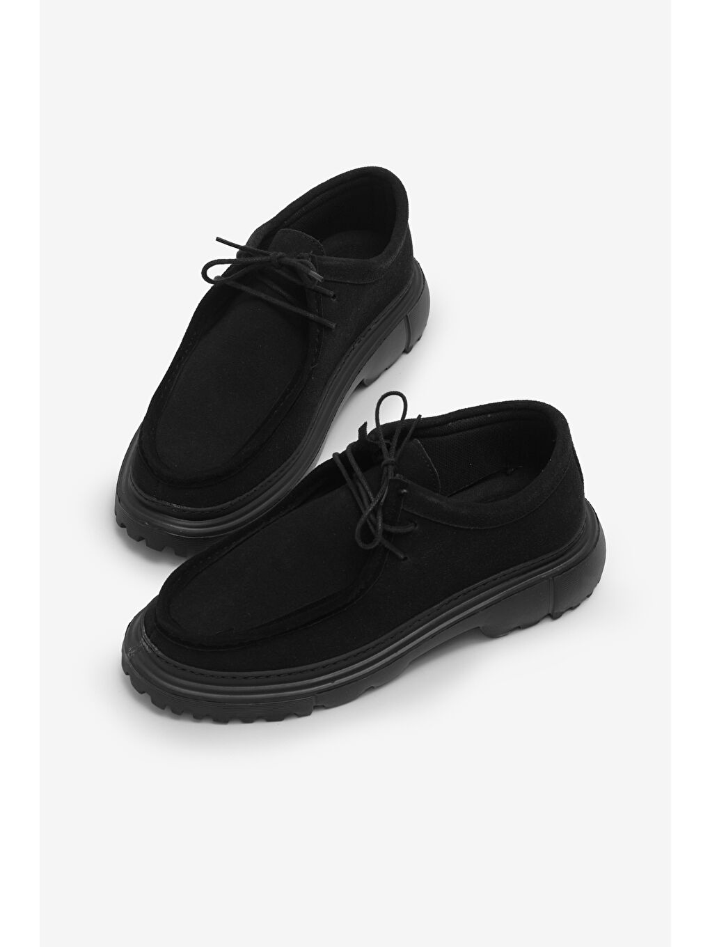 Bordo Erkek Siyah Süet Rahat Kalıp Erkek Klasik Ayakkabı-3