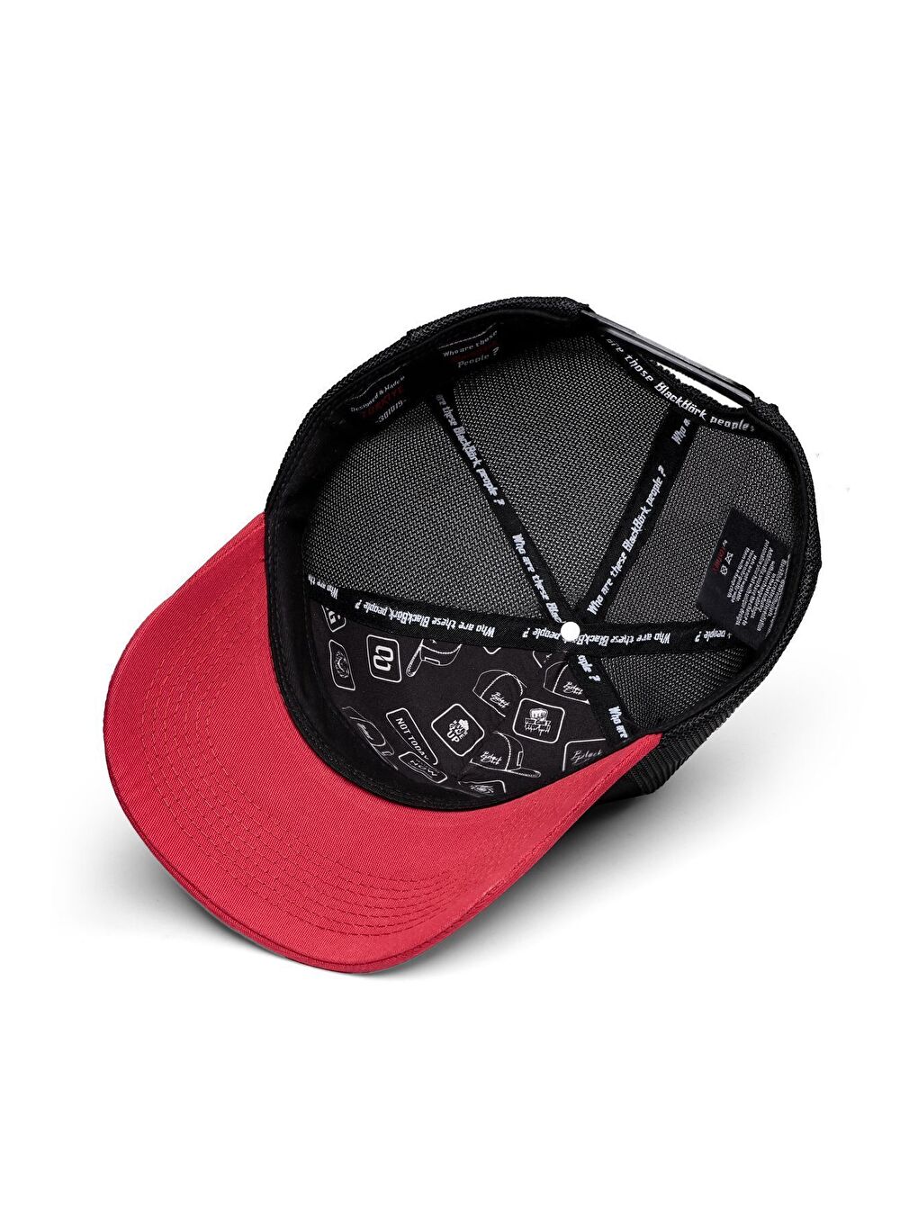 Different Wrong Logolu Kırmızı-Siyah Trucker Şapka-2