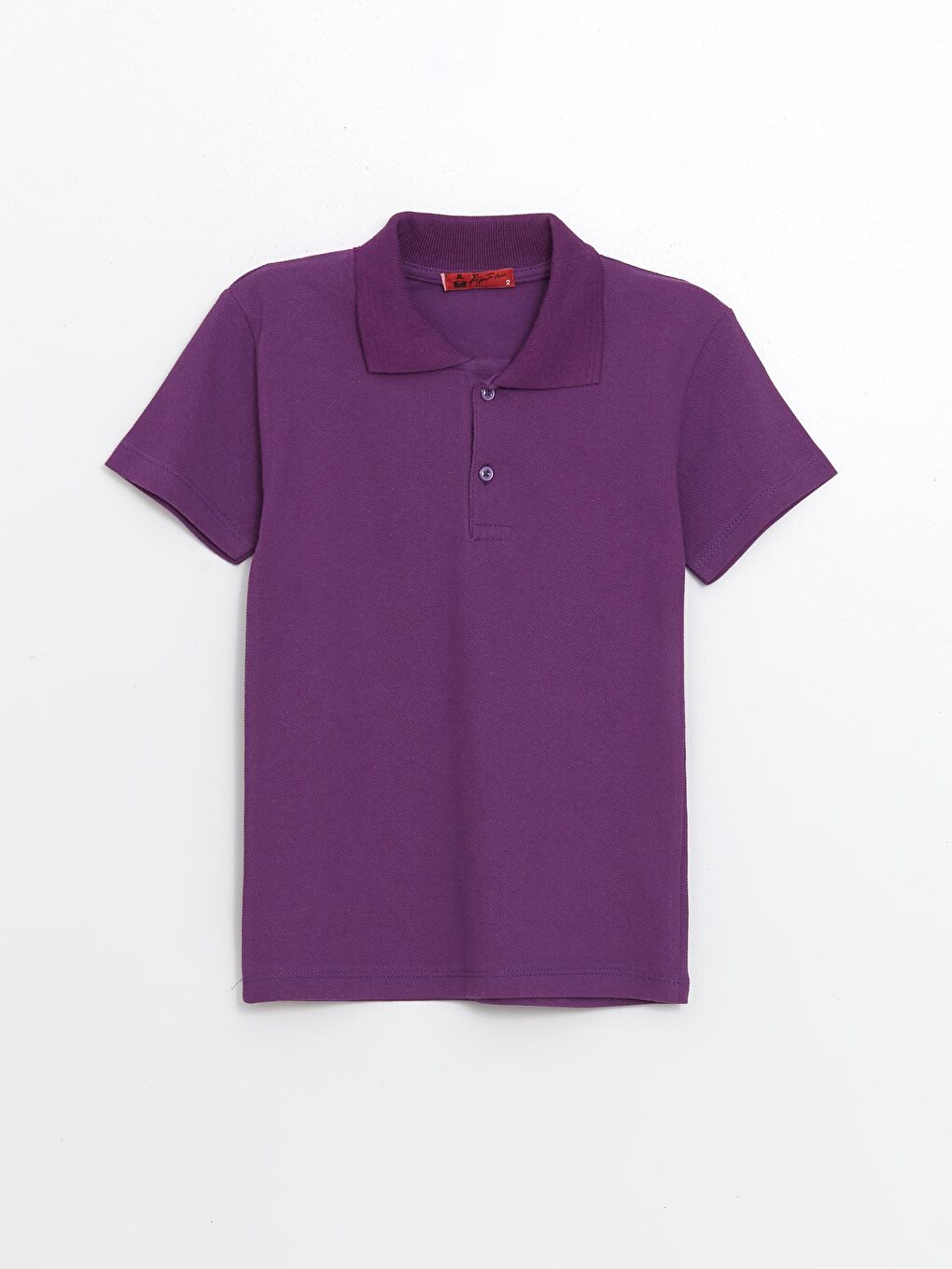 Mor Kids Polo Yaka Basic Kısa Kollu Erkek Çocuk Tişört-2