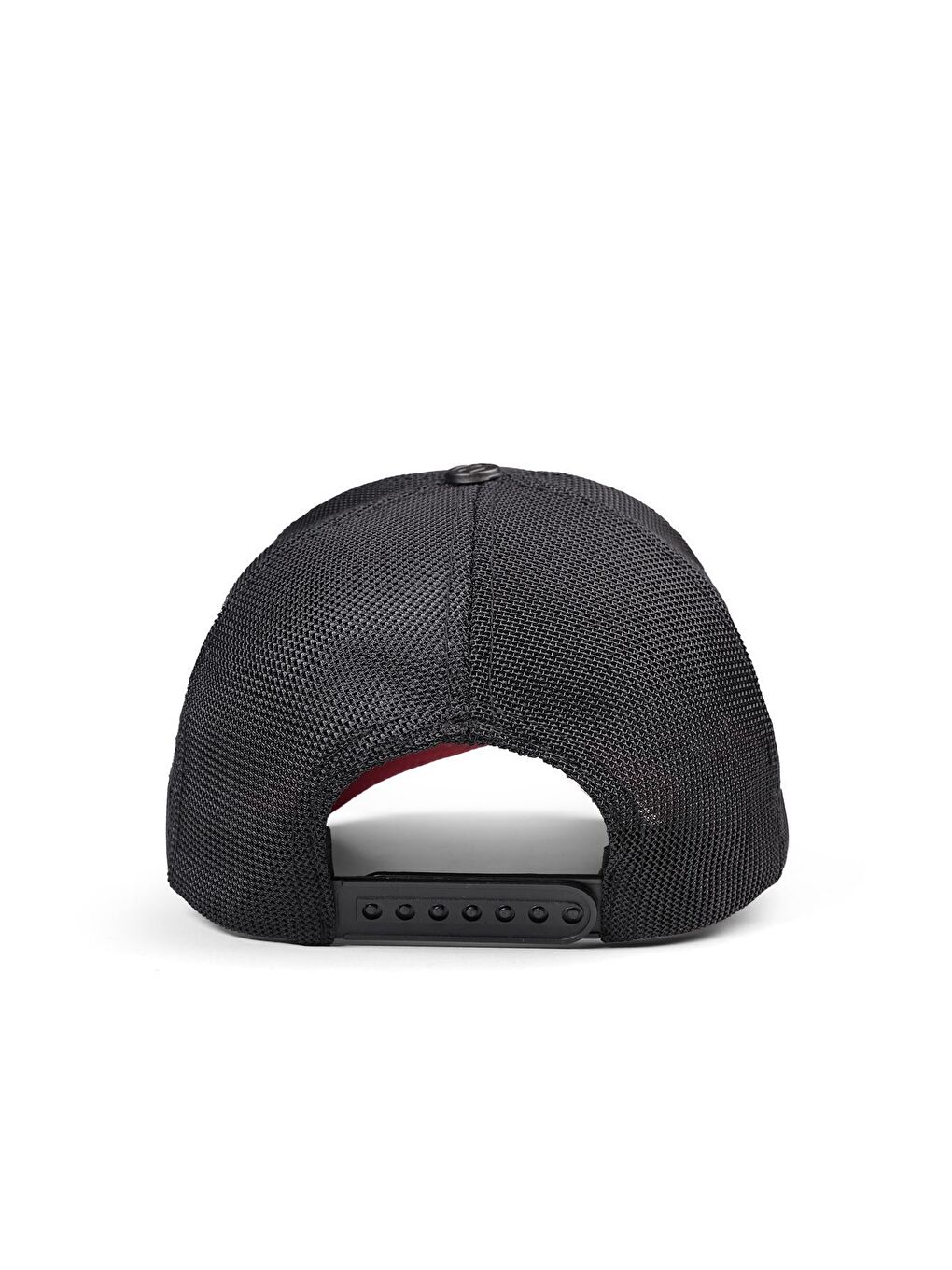 Parmak Logolu Kırmızı-Siyah Trucker Şapka-4