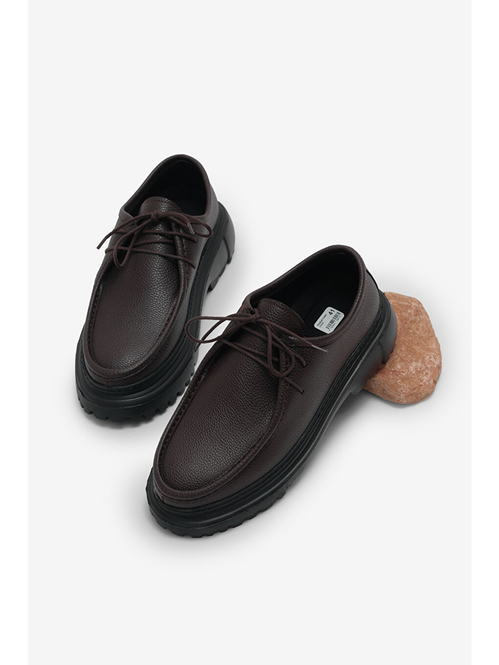 Kahverengi Erkek Kahve Cilt Rahat Kalıp Erkek Klasik Ayakkabı