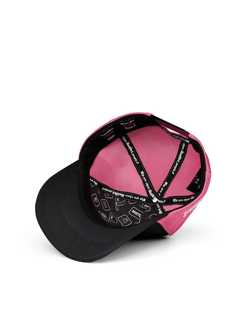 Good Luck Logolu Siyah-Pembe Trucker Şapka-2