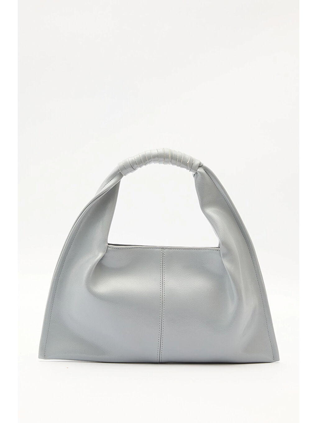 Parlak Deri El Çantası Mavi-2