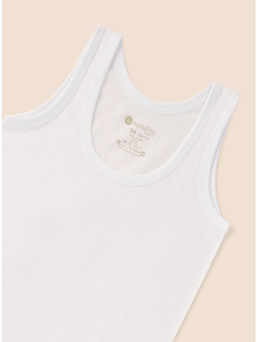 Beyaz Erkek Çocuk Organik Pamuk Penye  Atlet 6 lı Paket-2