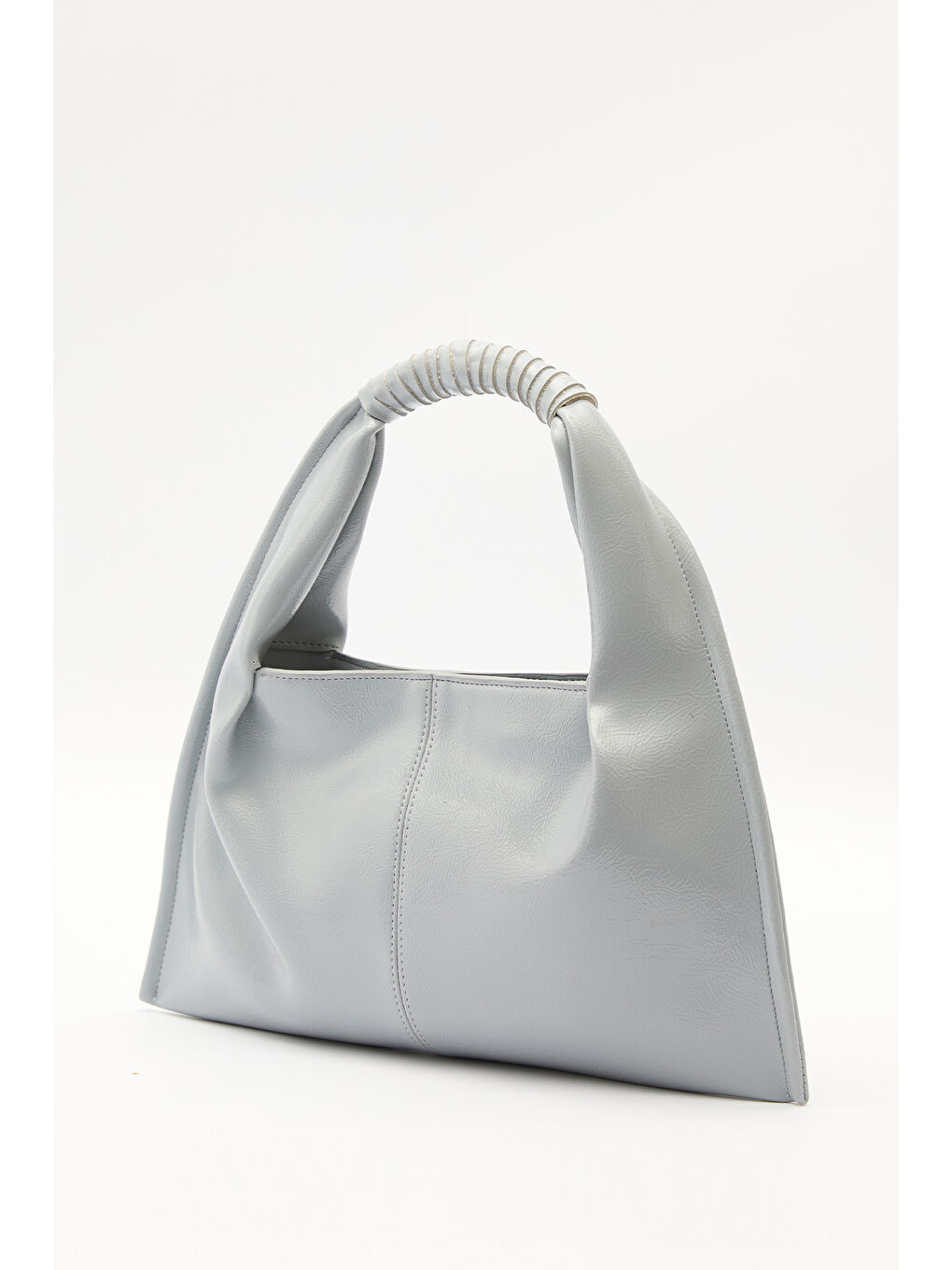 Parlak Deri El Çantası Mavi-3