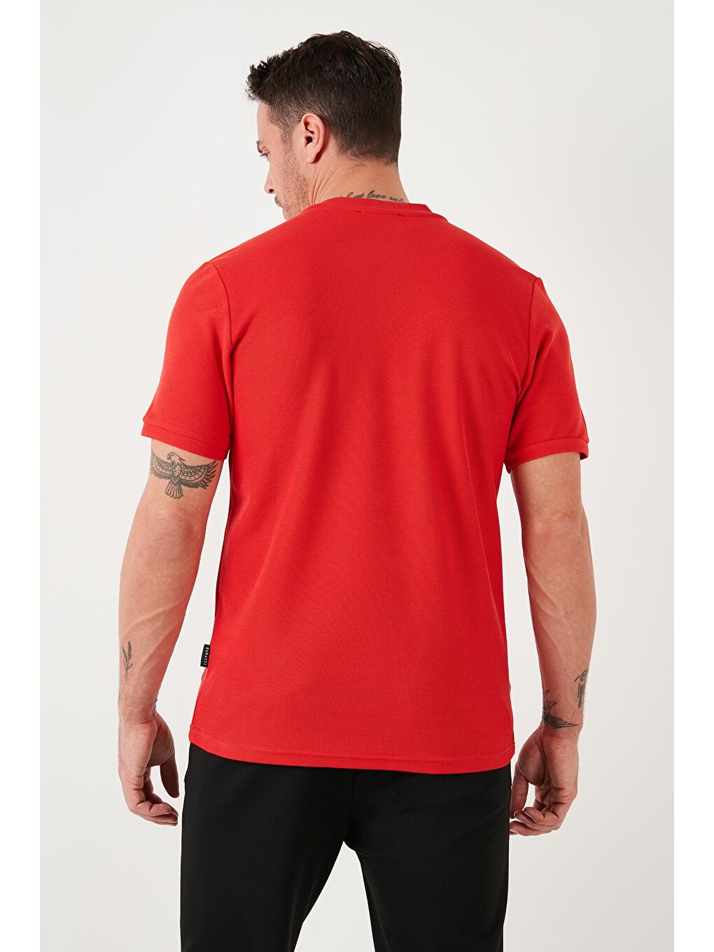 Buratti Kırmızı Pamuklu Regular Fit Yarım Fermuarlı T Shirt 5902653 - 4