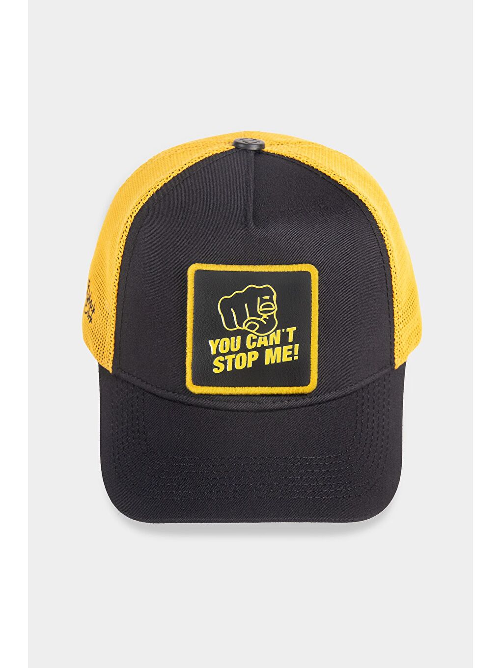 You Can t Stop Me Logolu Siyah-Sarı Trucker Şapka-4