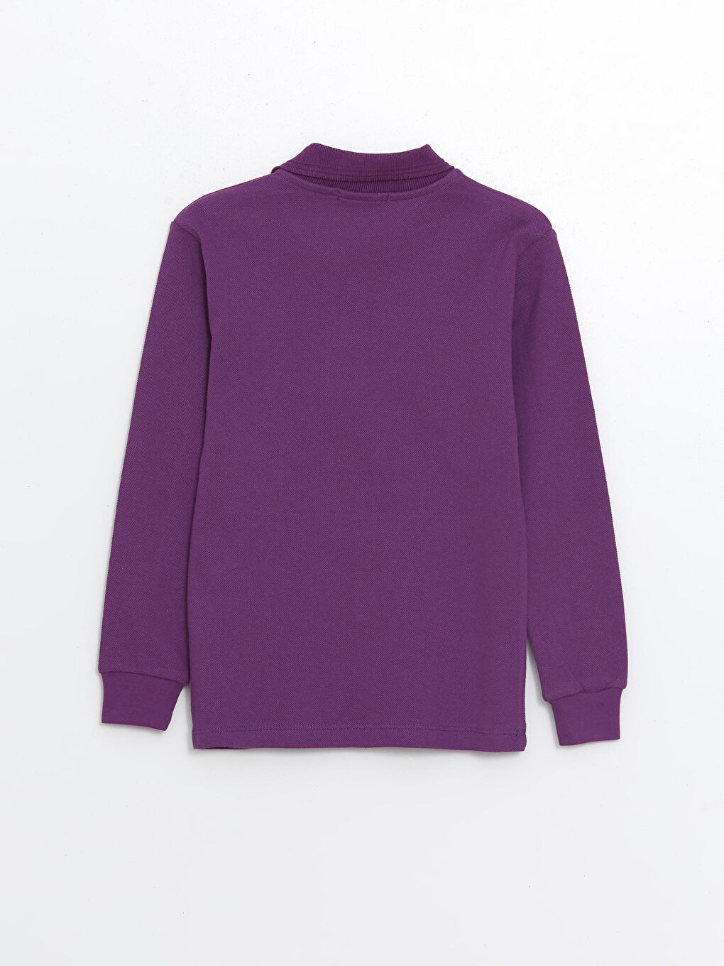 Mor Okul Tişört  Polo Yaka Uzun Kollu-3