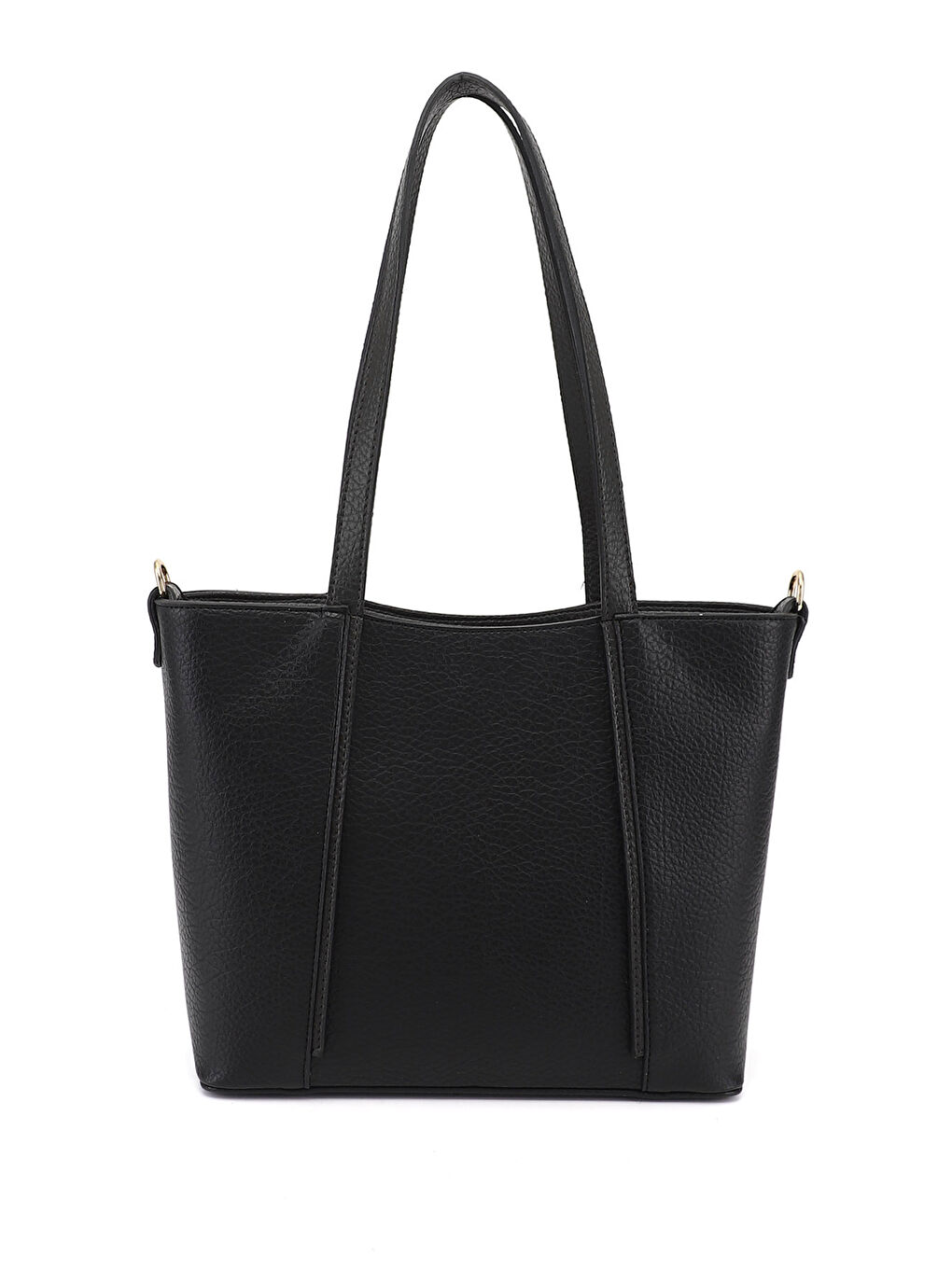 Siyah Kadın KOYU SİYAH Uzun Askılı El ve Omuz Çantası-3