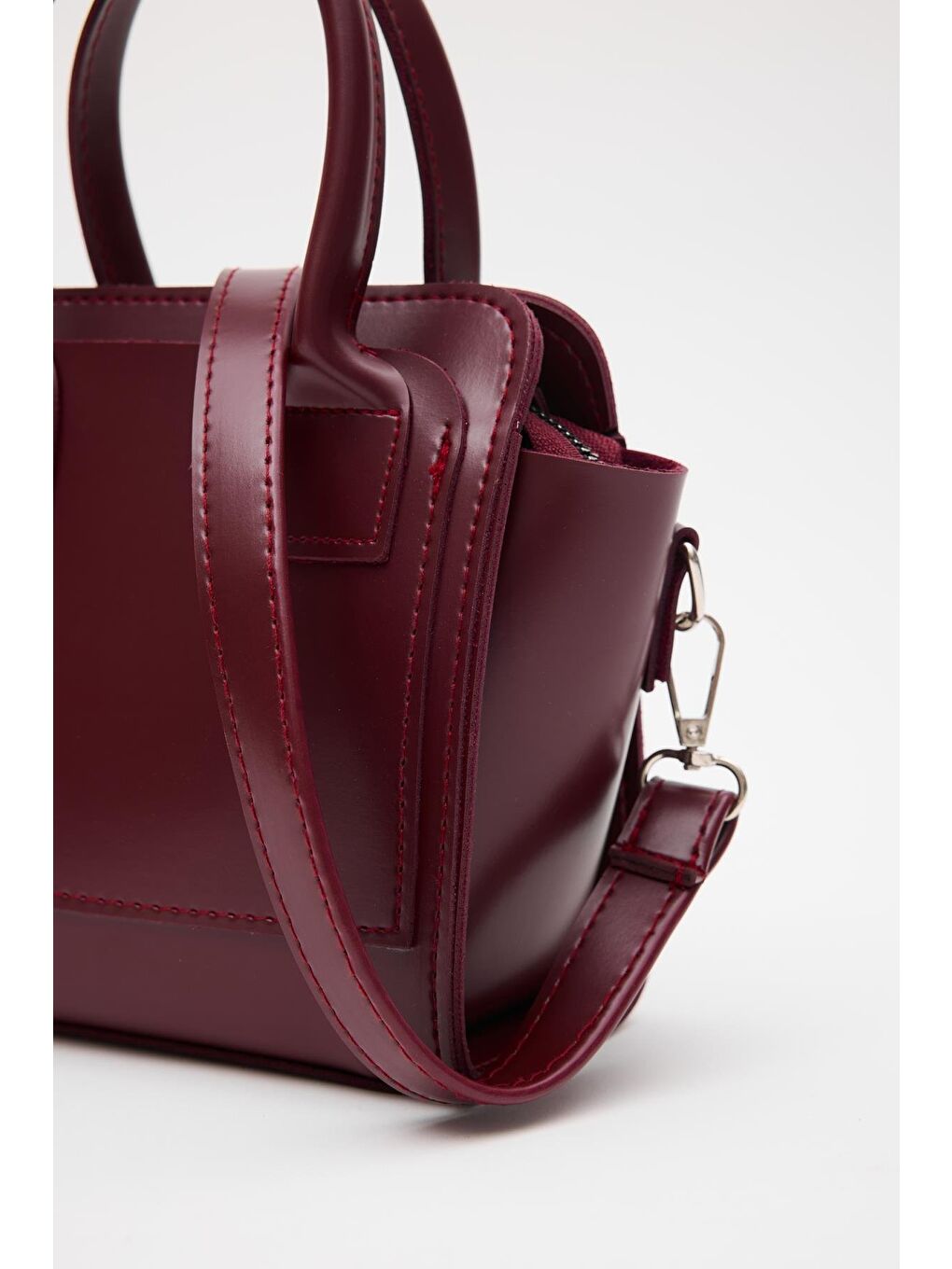 Simon El Ve Çapraz Çanta Bordo-6