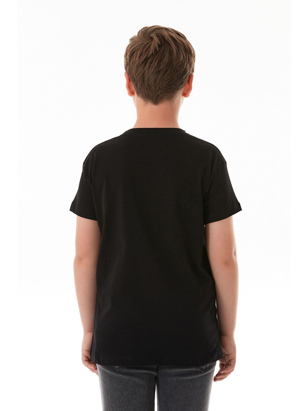 Siyah History Yazı Baskılı Erkek Çocuk Tişört-3