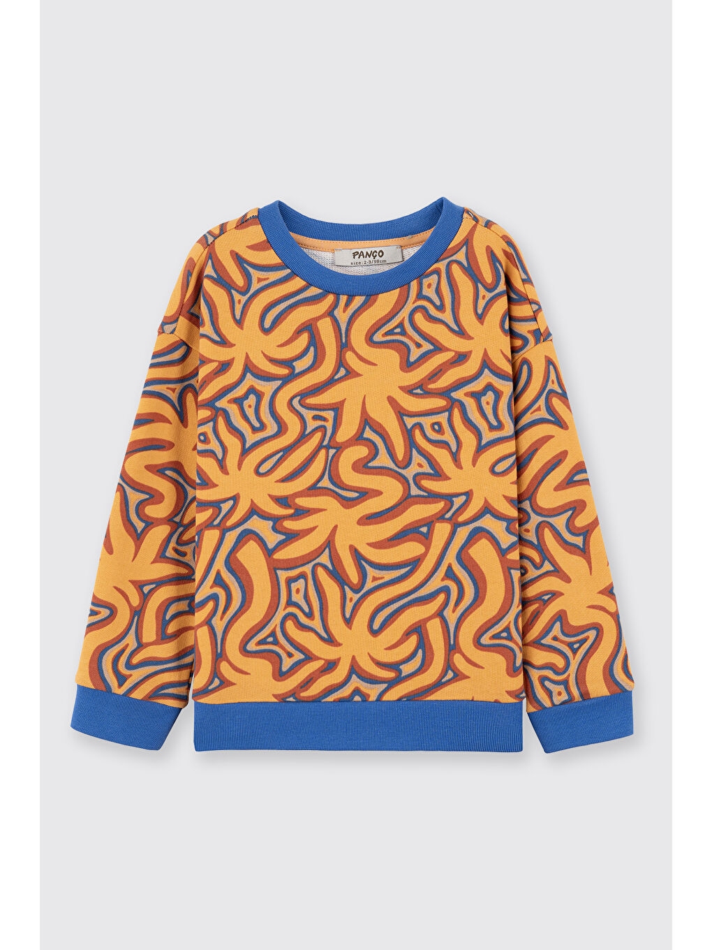 Pembe Erkek Bebek Baskılı Bisiklet Somon Sweatshirt