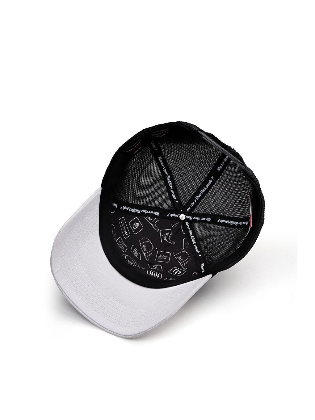 Ayı Logolu Beyaz-Siyah Trucker Şapka-2