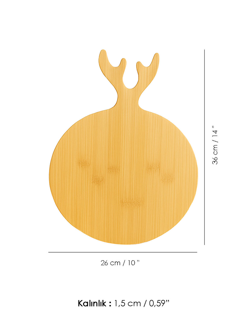 Bej Yuvarlak Bambu Kesme Tahtası-3