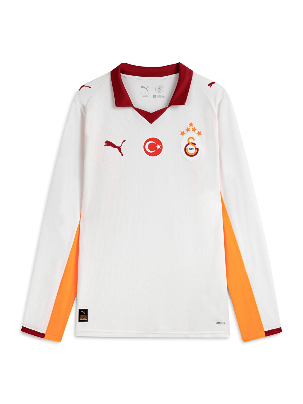 Beyaz GALATASARAY 25/26 Erkek Uzun Kollu Deplasman Forması