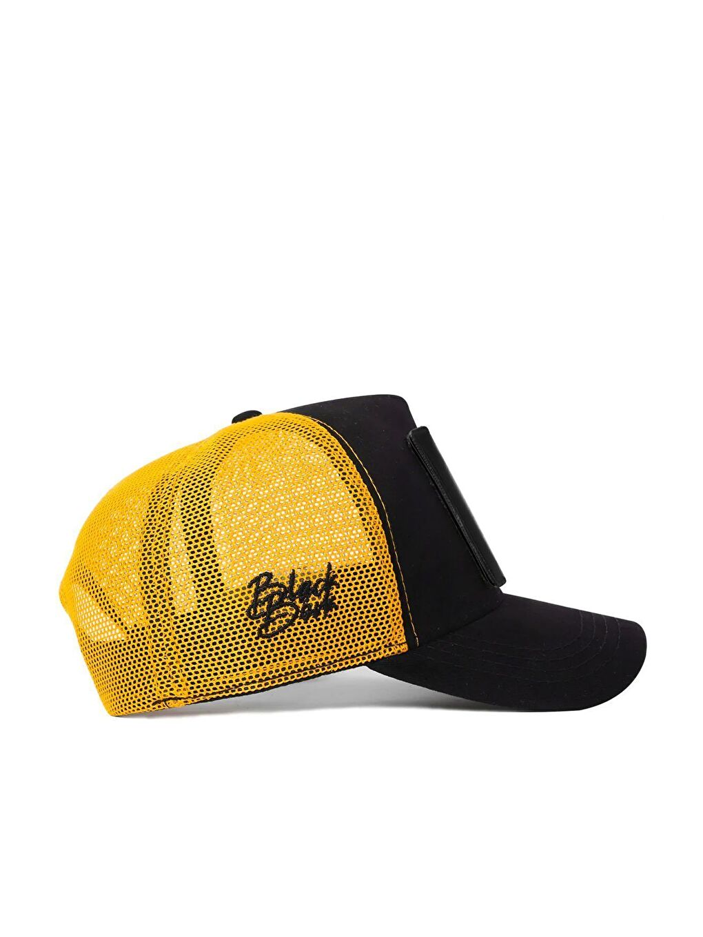 Kirpi Logolu Siyah-sarı Trucker Şapka-1