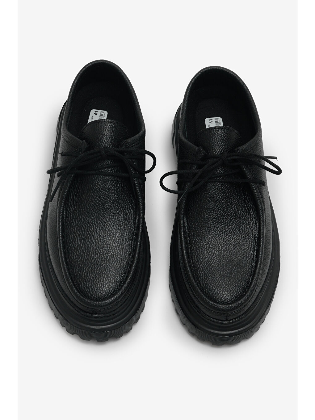 Erkek Siyah Cilt Rahat Kalıp Erkek Klasik Ayakkabı-3