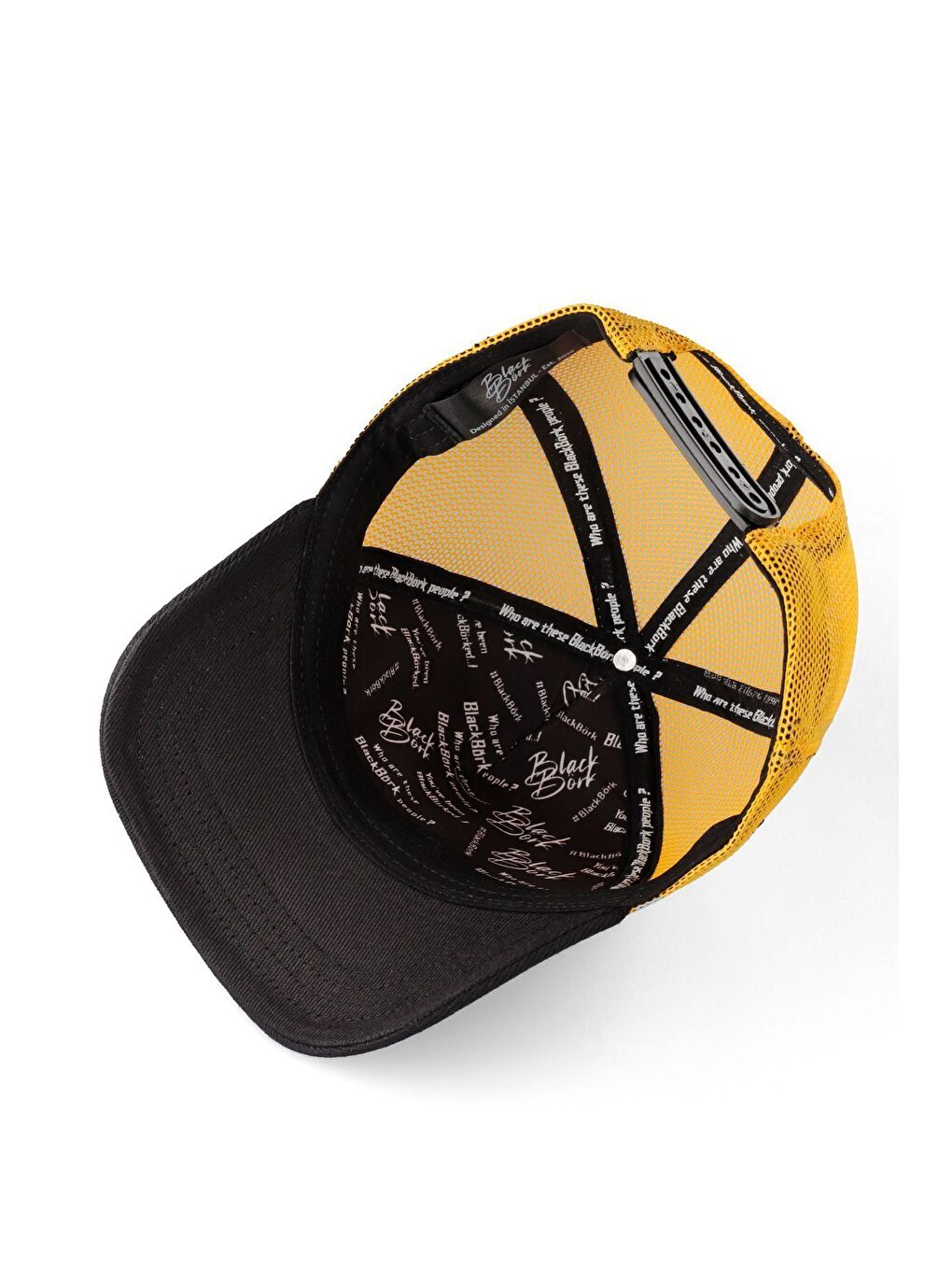 Kirpi Logolu Siyah-sarı Trucker Şapka-2