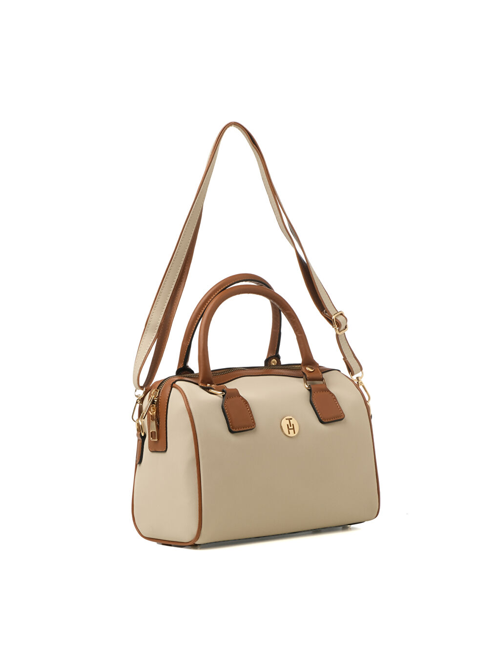 Kahverengi Kadın Omuz Çantası TH-YK12212 Krem-Taba-1