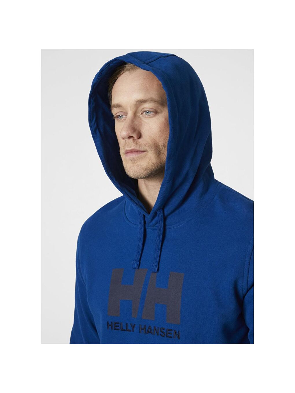 HH Logo Hoodie Erkek Lacivert Kapüşonlu Sweatshirt-2
