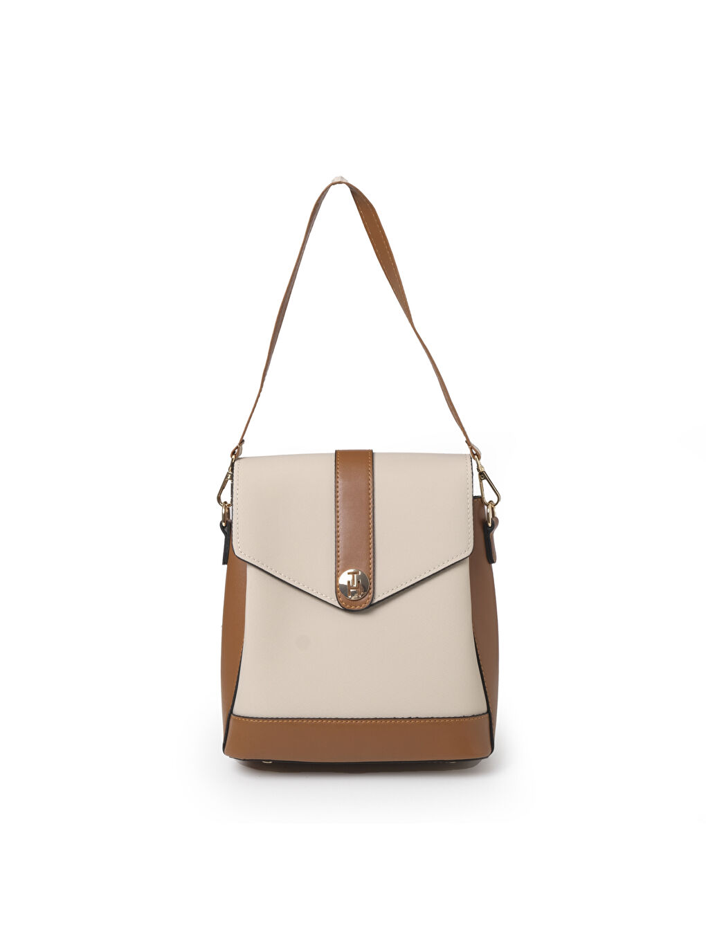 Kahverengi Kadın Sırt Çantası TH-YK14319 Krem-Taba
