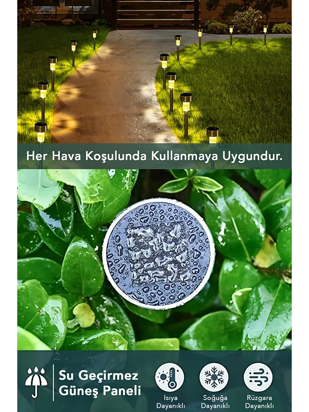 Siyah 10'lu Solar Yer Aydınlatması-2