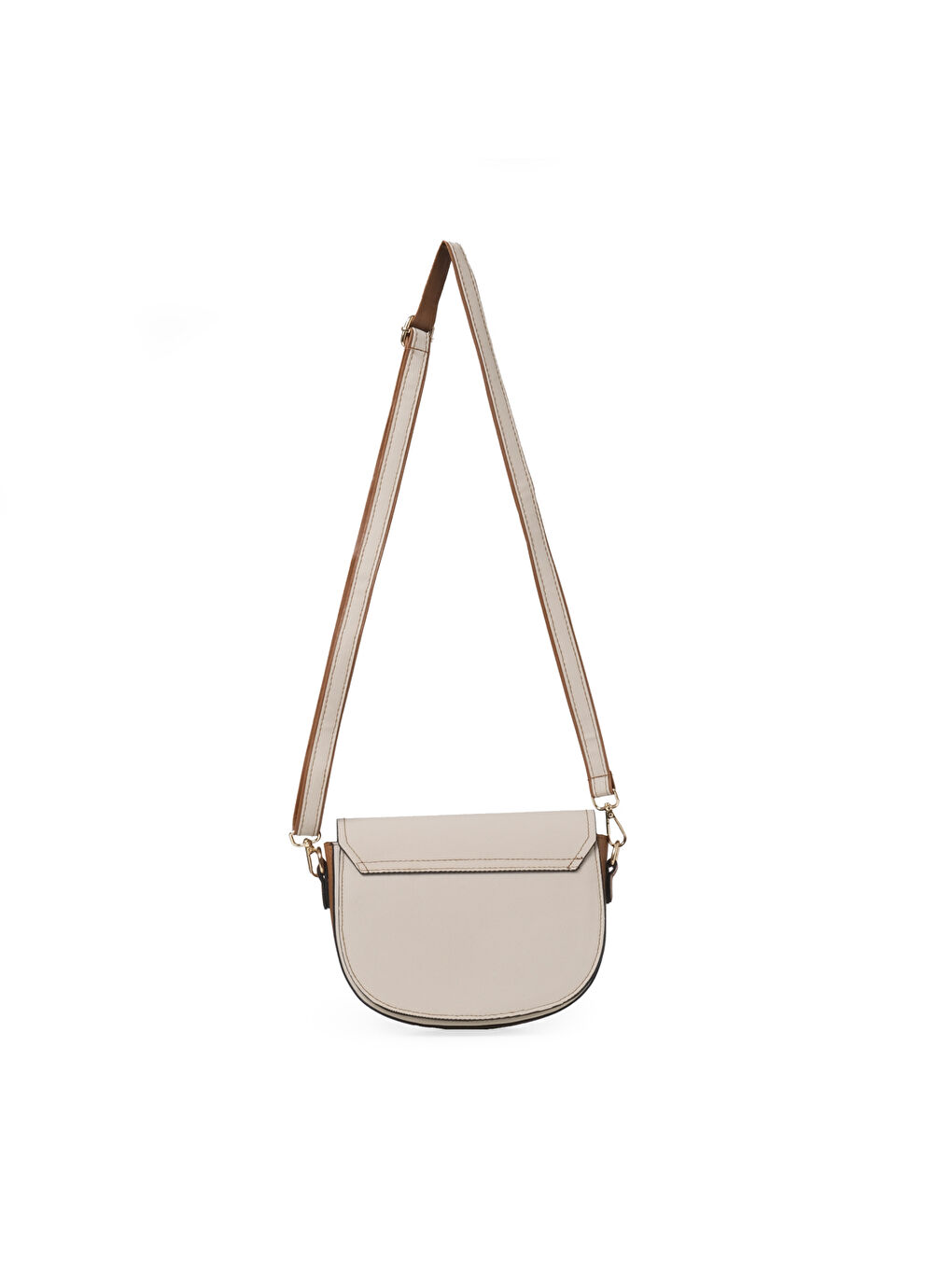 Kahverengi Kadın Çapraz Çanta TH-YK56113 Krem-Taba-4