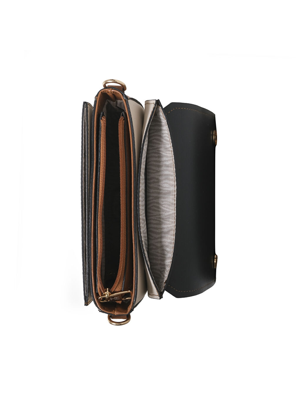 Kahverengi Kadın Çapraz Çanta TH-YK56113 Krem-Taba-5