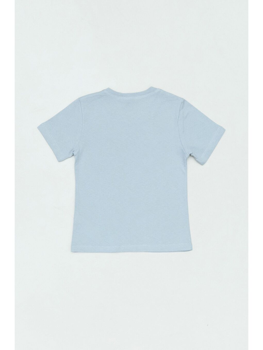 Gri %100 Pamuk Köpek Balığı Baskılı Erkek Çocuk Tişört-1