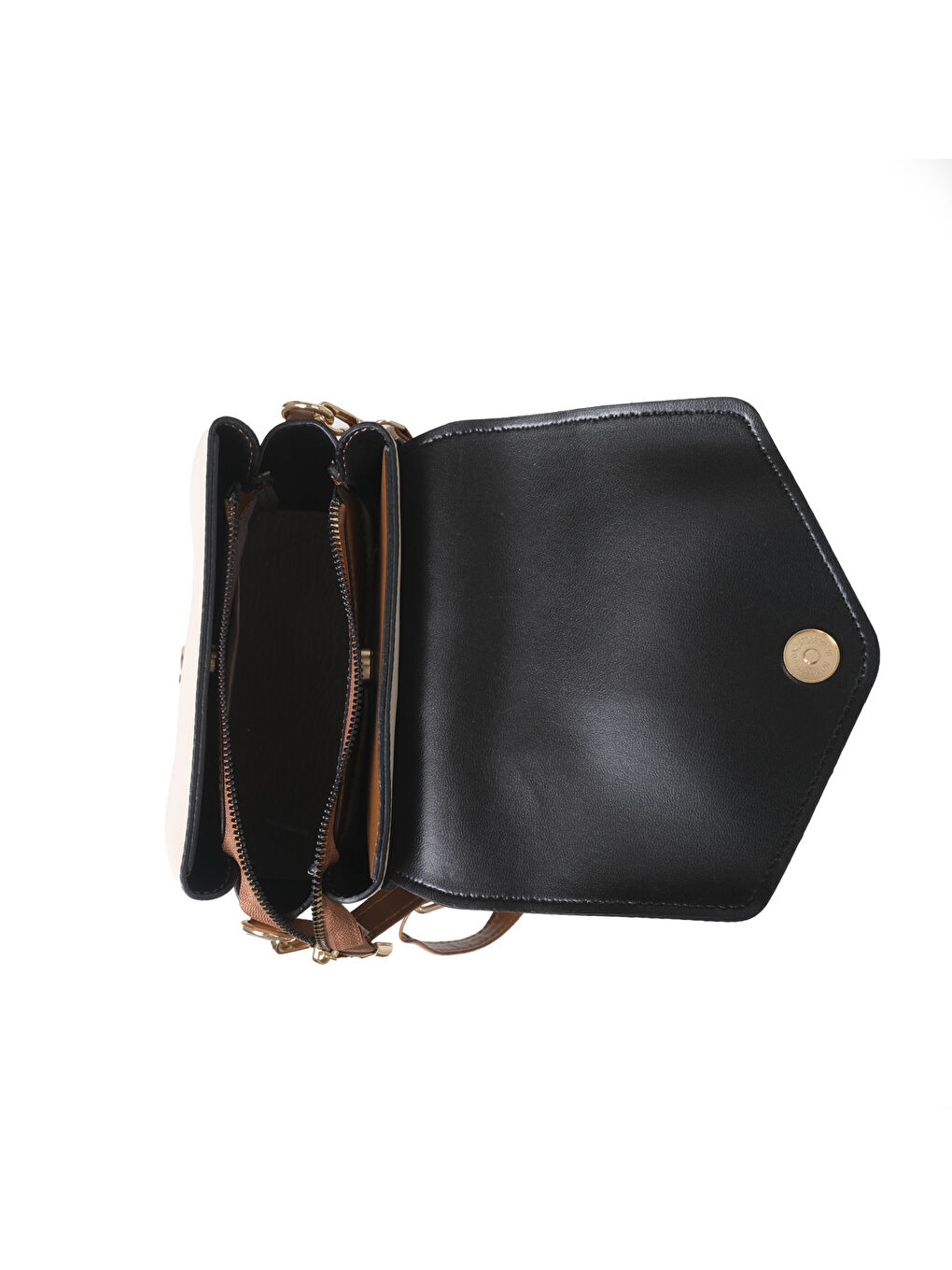 Kahverengi Kadın Sırt Çantası TH-YK14319 Krem-Taba-4